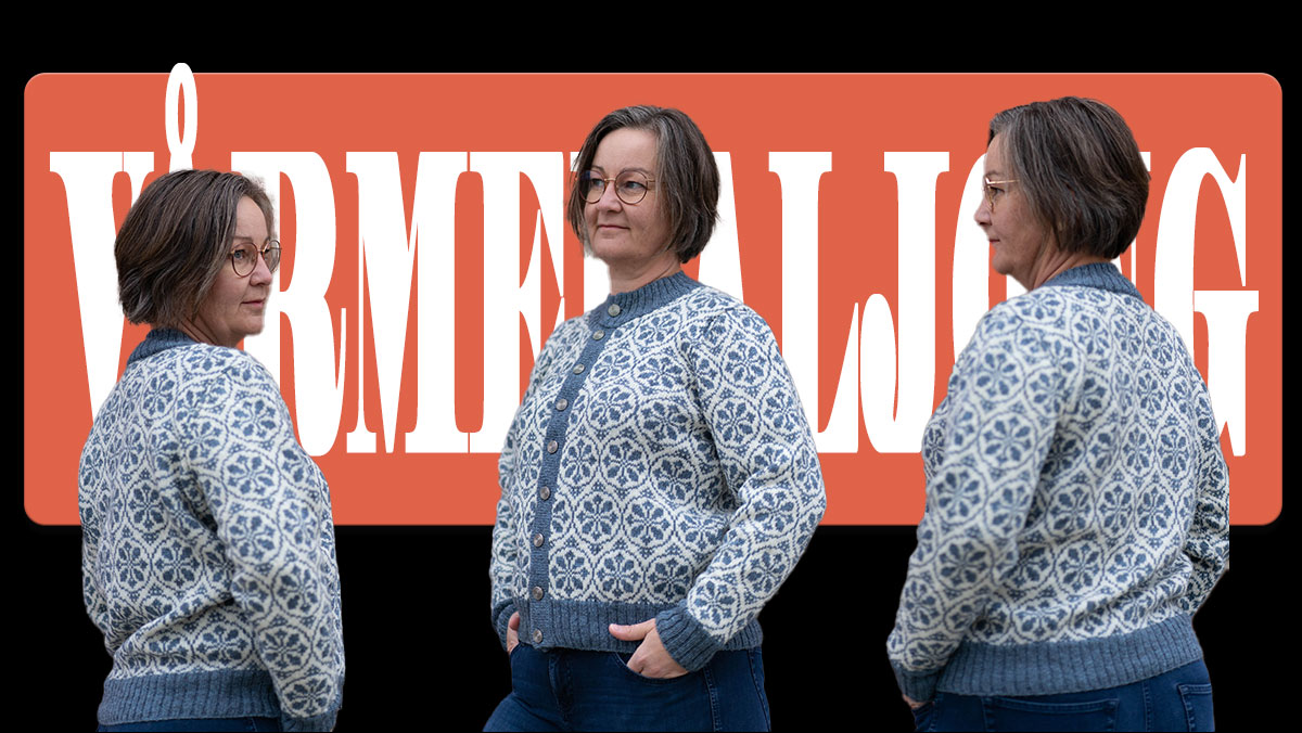 Koften i tre positurer foran banner med teksten "Vårmedaljong"