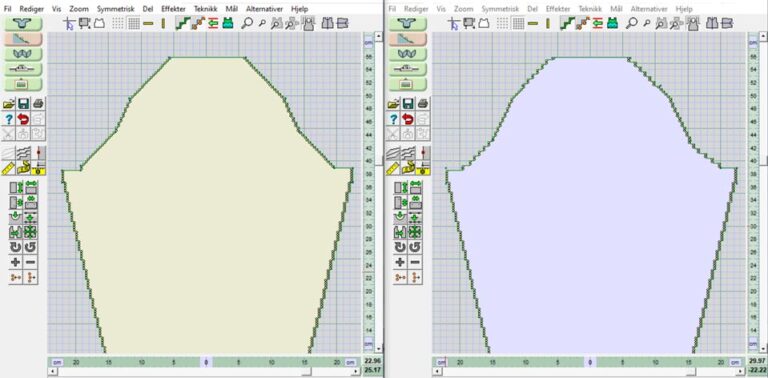 Ermetopp med og uten nøyaktig maskeredigering