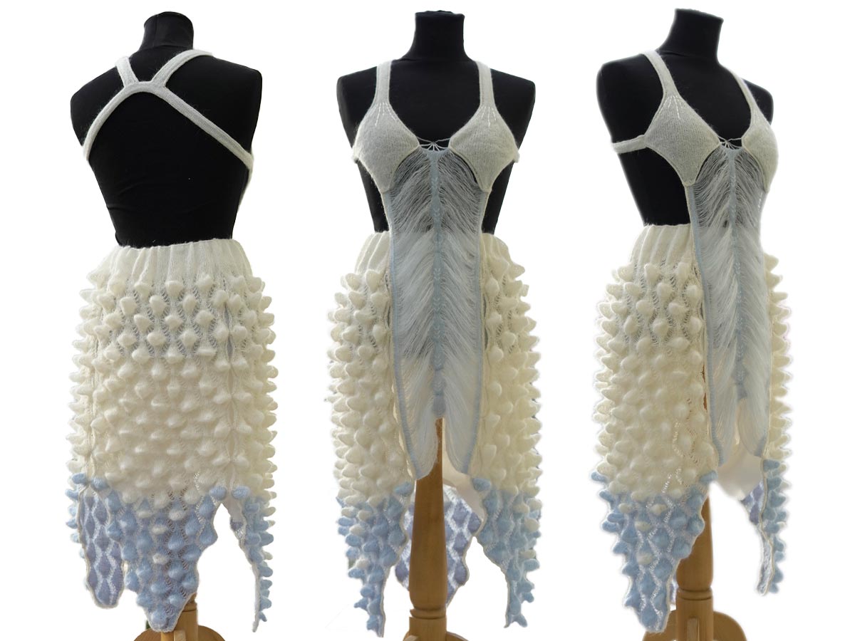 Utstillingsmodell "Snø" i tre perspektiv