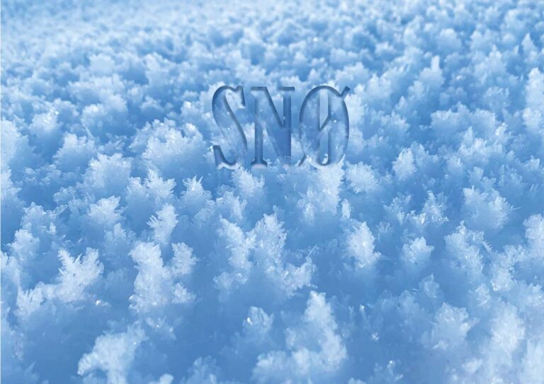 Snøtekstur med iskrystaller